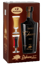Likier Wiśniowy Gold Cherry 0,7l + 2 kieliszki
