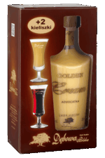 Likier Golden Cream Advocatka 0,7 + 2 kieliszki