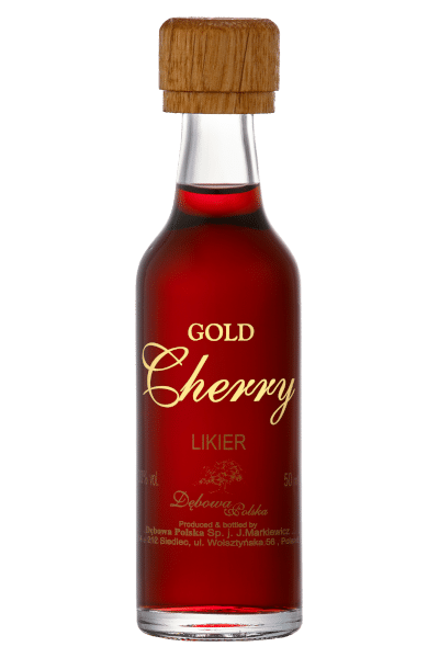 likier cherry 0 05 w smukłej butelce miniaturce