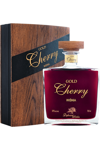 likier cherry 0 7 w drewnianej szkatułce