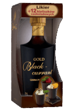 likier czarna porzeczka 0 7 w etui z kieliszkami czekoladowymi