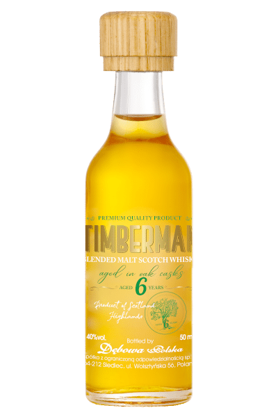 whisky timberman 6yo 0 05 w smukłej butelce miniaturce