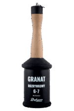 wódka dębowa 0 7 w opakowaniu w kształcia granatu rozrywkowego